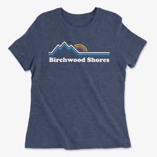 Birchwood Shores Michigan Mountain View Women's Cotton T-Shirt