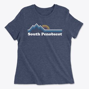 South Penobscot Maine Mountain View Women's Cotton T-Shirt