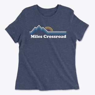 Miles Crossroad North Carolina Mountain View Women's Cotton T-Shirt