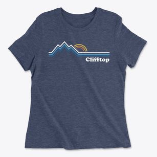 Clifftop West Virginia Mountain View Women's Cotton T-Shirt