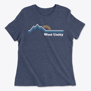 West Unity New Hampshire Mountain View Women's Cotton T-Shirt