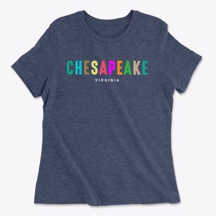 Chesapeake Virginia Color Pop Women's Cotton T-Shirt