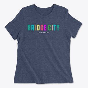 Bridge City Louisiana Color Pop Women's Cotton T-Shirt