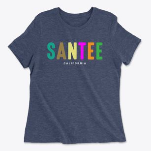 Santee California Color Pop Women's Cotton T-Shirt