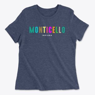 Monticello Indiana Color Pop Women's Cotton T-Shirt