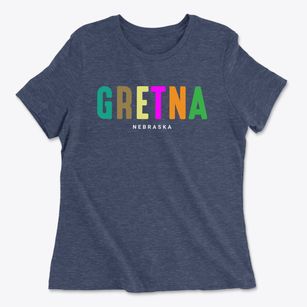 Gretna Nebraska Color Pop Women's Cotton T-Shirt