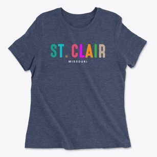 St. Clair Missouri Color Pop Women's Cotton T-Shirt