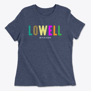 Lowell Michigan Color Pop Women's Cotton T-Shirt