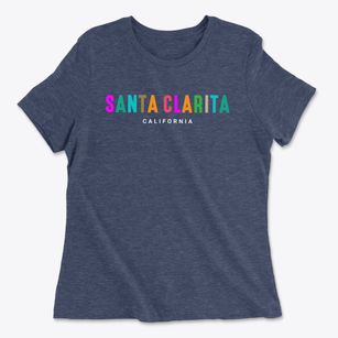 Santa Clarita California Color Pop Women's Cotton T-Shirt