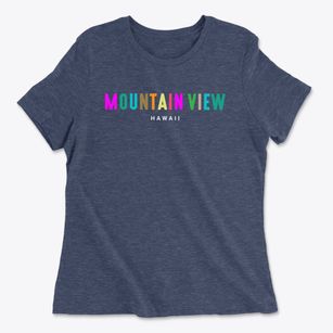 Mountain View Hawaii Color Pop Women's Cotton T-Shirt