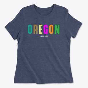 Oregon Illinois Color Pop Women's Cotton T-Shirt