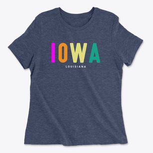 Iowa Louisiana Color Pop Women's Cotton T-Shirt