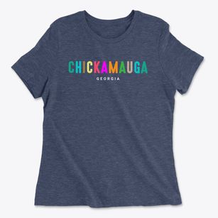 Chickamauga Georgia Color Pop Women's Cotton T-Shirt