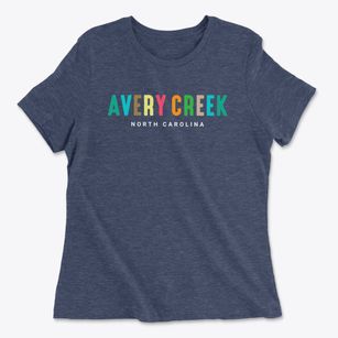 Avery Creek North Carolina Color Pop Women's Cotton T-Shirt
