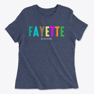 Fayette Missouri Color Pop Women's Cotton T-Shirt