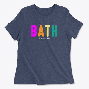Bath Michigan Color Pop Women's Cotton T-Shirt