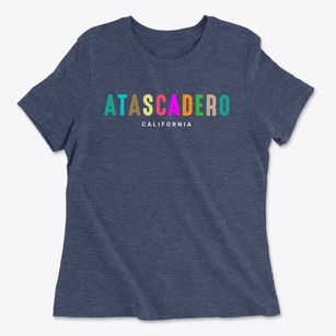 Atascadero California Color Pop Women's Cotton T-Shirt