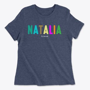 Natalia Texas Color Pop Women's Cotton T-Shirt