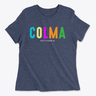 Colma California Color Pop Women's Cotton T-Shirt