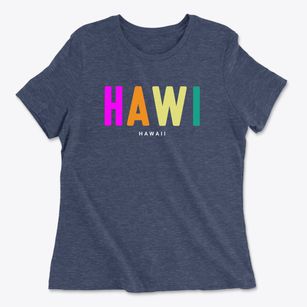 Hawi Hawaii Color Pop Women's Cotton T-Shirt