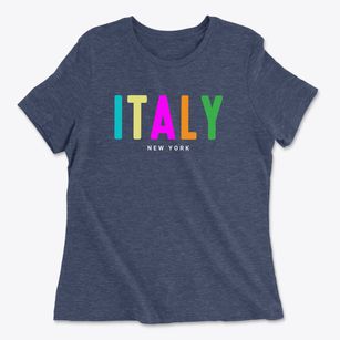 Italy New York Color Pop Women's Cotton T-Shirt