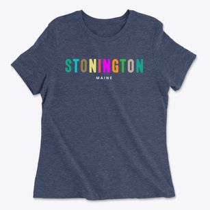 Stonington Maine Color Pop Women's Cotton T-Shirt