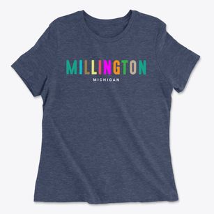 Millington Michigan Color Pop Women's Cotton T-Shirt