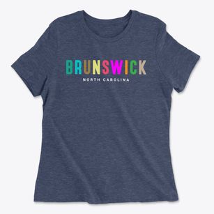 Brunswick North Carolina Color Pop Women's Cotton T-Shirt