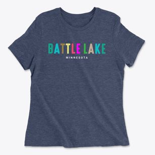 Battle Lake Minnesota Color Pop Women's Cotton T-Shirt