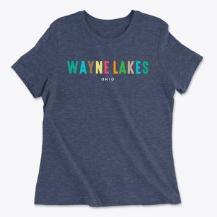 Wayne Lakes Ohio Color Pop Women's Cotton T-Shirt