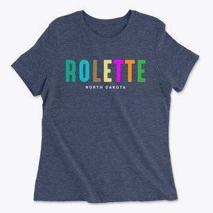 Rolette North Dakota Color Pop Women's Cotton T-Shirt