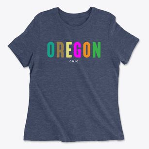 Oregon Ohio Color Pop Women's Cotton T-Shirt
