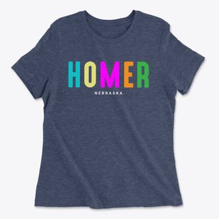 Homer Nebraska Color Pop Women's Cotton T-Shirt