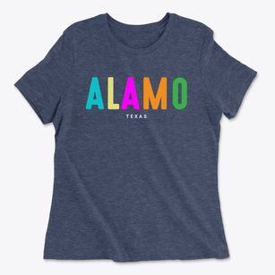 Alamo Texas Color Pop Women's Cotton T-Shirt