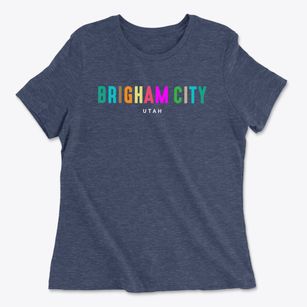 Brigham City Utah Color Pop Women's Cotton T-Shirt