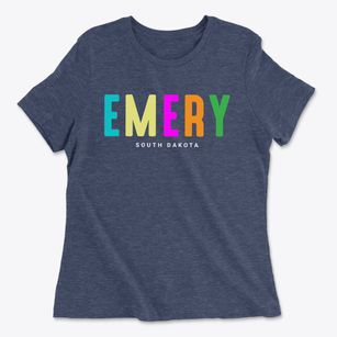 Emery South Dakota Color Pop Women's Cotton T-Shirt