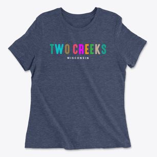 Two Creeks Wisconsin Color Pop Women's Cotton T-Shirt