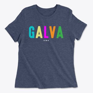 Galva Iowa Color Pop Women's Cotton T-Shirt