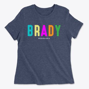 Brady Nebraska Color Pop Women's Cotton T-Shirt