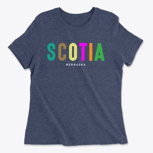Scotia Nebraska Color Pop Women's Cotton T-Shirt