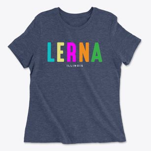 Lerna Illinois Color Pop Women's Cotton T-Shirt