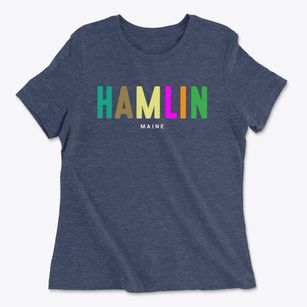Hamlin Maine Color Pop Women's Cotton T-Shirt