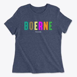 Boerne Texas Color Pop Women's Cotton T-Shirt