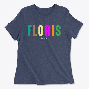 Floris Iowa Color Pop Women's Cotton T-Shirt