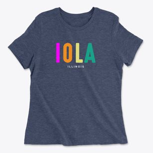 Iola Illinois Color Pop Women's Cotton T-Shirt