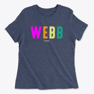 Webb Iowa Color Pop Women's Cotton T-Shirt