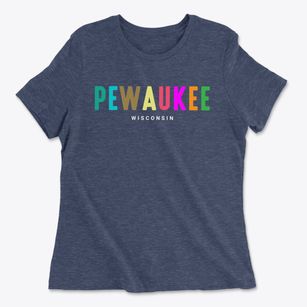 Pewaukee Wisconsin Color Pop Women's Cotton T-Shirt