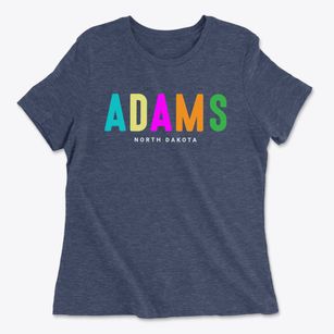 Adams North Dakota Color Pop Women's Cotton T-Shirt