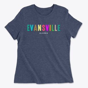 Evansville Alaska Color Pop Women's Cotton T-Shirt