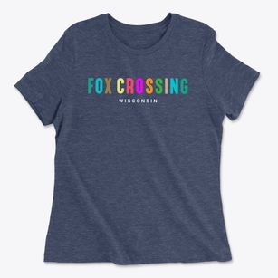 Fox Crossing Wisconsin Color Pop Women's Cotton T-Shirt